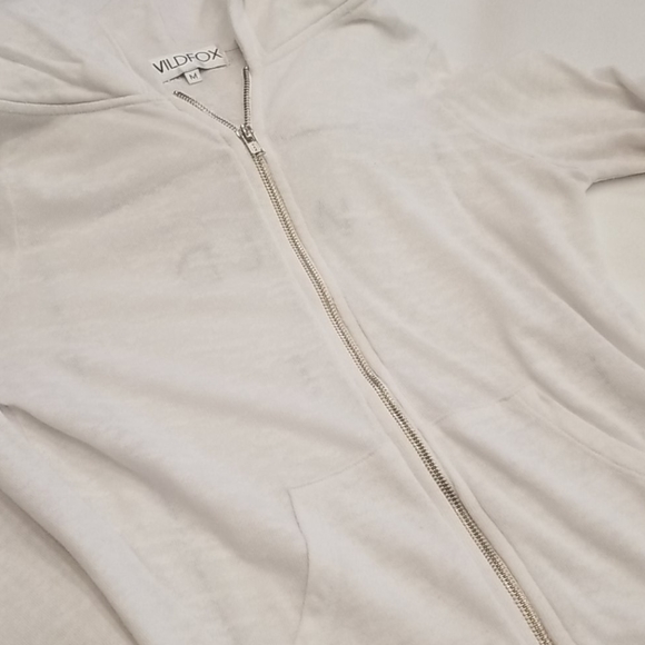 Wildfox White Wild at Heart Full Zip Hoodie MED - Picture 3 of 6